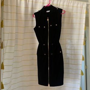 Preloved Calvin Klein beautiful black midi dress